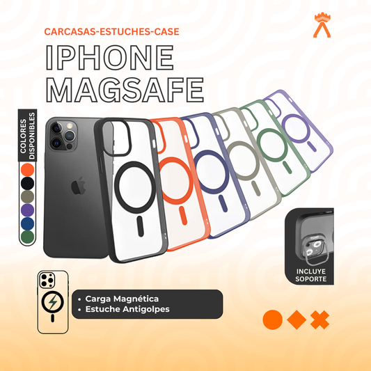 Estuche Soporte Magnético MagSafe iPhone (ref. variadas)