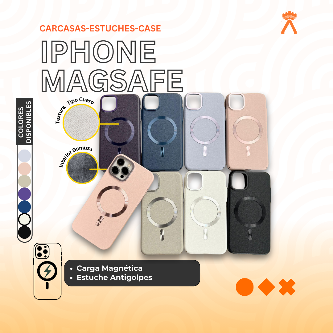 Estuche Tipo Cuero Gamuza Interna iPhone (Ref.variadas)